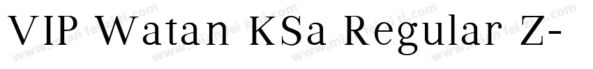VIP Watan KSa Regular Z字体转换